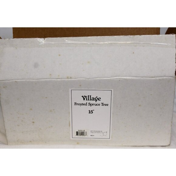 NEW Dept 56 Frosted Spruce Tree Village 15" Tall Cone #5231 Opened Box for pics - Picture 3 of 5